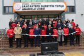 Sancaktepe Nurettin Topçu Anadolu Lisesi’nin açılışı Cumhurbaşkanı Recep Tayyip Erdoğan’ın kurdela kesimi ile yapıldı.
