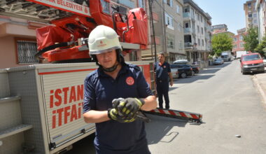 İBB İTFAİYE EKİPLERİ SANCAKTEPE’DE YARALI GÜVERCİNİ KURTARDI